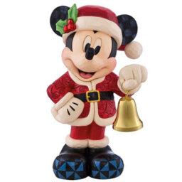 Disney Jim Shore Mickey Mouse 17 Inch Statue With Jingle Bell, Santa Hat, Festive Christmas Decoration - thumbnail 3