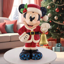 Disney Jim Shore Mickey Mouse 17 Inch Statue With Jingle Bell, Santa Hat, Festive Christmas Decoration - thumbnail 2