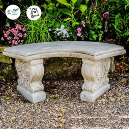 Oakleystone Northern Classic Stone Garden Bench Loveseat - thumbnail 3