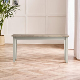 Furniturebox Uk Salcombe Extending Light Grey Wooden Table & 2 Tenby Benches - thumbnail 9