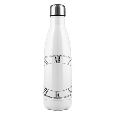 Benjamin Tate Design Roman Numeral Clock Stainless Steel Bottle Designer Style - image 1
