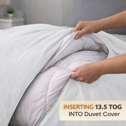 Ameha Duvet 13.5 Tog With White Duvet Cover & Matching Pillowcases, Breathable, Bedding Set, Double 200X200Cm - thumbnail 3