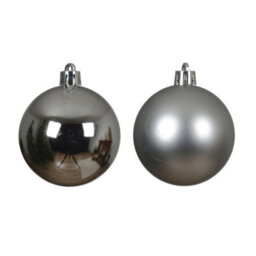 Decoris 2 X 30 Silver Christmas Tree Baubles - thumbnail 2