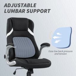 Vinsetto Fabric Office Desk Chair W/ Adjustable Height Tilt Function Black - thumbnail 6