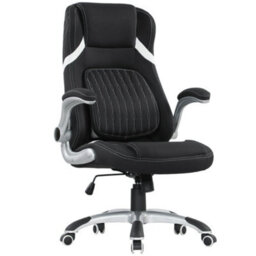 Vinsetto Fabric Office Desk Chair W/ Adjustable Height Tilt Function Black - thumbnail 2