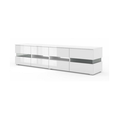 Arte Viper Tv Cabinet 186Cm White - Sleek Modern Media Unit With Six Doors, Led Lighting, And Plenty Of Storage For Living Rooms - image 1