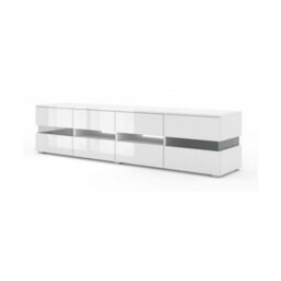 Arte Viper Tv Cabinet 186Cm White - Sleek Modern Media Unit With Six Doors, Led Lighting, And Plenty Of Storage For Living Rooms - thumbnail 1