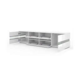 Arte Viper Tv Cabinet 186Cm White - Sleek Modern Media Unit With Six Doors, Led Lighting, And Plenty Of Storage For Living Rooms - thumbnail 3