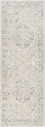 Livabliss Lillian-Washable Grey Blue Traditional Vintage Boho Living Dining Rug 80 X 220 Cm Easy Care, Non Shedding - thumbnail 1