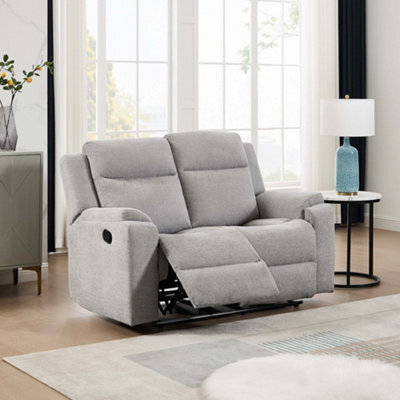 More4Homes Orka 2 Seater Fabric Manual Recliner Sofa Grey - image 1