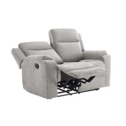 More4Homes Orka 2 Seater Fabric Manual Recliner Sofa Grey - thumbnail 5