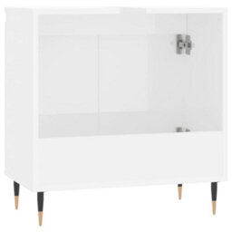 Berkfield Bathroom Cabinet High Gloss White 58X33X60 Cm Engineered Wood - thumbnail 7