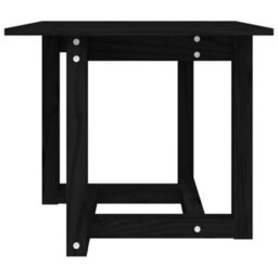 Berkfield Coffee Table Black 50X50X45 Cm Solid Wood Pine - thumbnail 3
