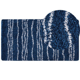 Beliani Shaggygy Rug Tashir Blue 80 X 150 Cm - thumbnail 1