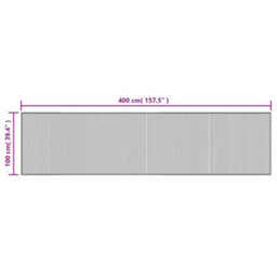 Berkfield Rug Rectangular Dark Brown100X400 Cm Bamboo - thumbnail 8