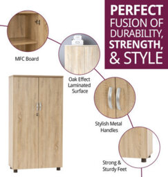 Hallowood Furniture Dudley Office Large Storage Cupboard - thumbnail 2