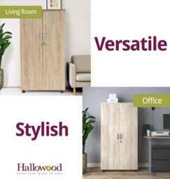 Hallowood Furniture Dudley Office Large Storage Cupboard - thumbnail 6