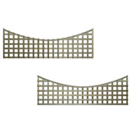 Premier Garden Supplies Concave Top Wooden Trellis Panel 6Ft X 2Ft (4 Pack) Privacy Square Lattice Fencing Topper Extension For Climbing Plant Support - thumbnail 2