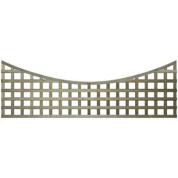 Premier Garden Supplies Concave Top Wooden Trellis Panel 6Ft X 2Ft (4 Pack) Privacy Square Lattice Fencing Topper Extension For Climbing Plant Support - thumbnail 7