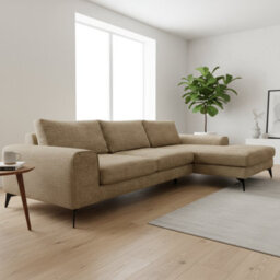 Abakus Direct Venice Chenille Corner Sofa In Brown Right Facing With Deep Seats And Extra-Wide Padded Arms - thumbnail 7