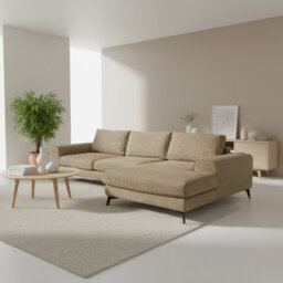 Abakus Direct Venice Chenille Corner Sofa In Brown Right Facing With Deep Seats And Extra-Wide Padded Arms - thumbnail 6