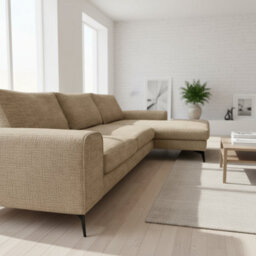 Abakus Direct Venice Chenille Corner Sofa In Brown Right Facing With Deep Seats And Extra-Wide Padded Arms - thumbnail 8