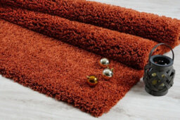 Smart Living Shaggy Soft Thick Area Rug, Living Room Carpet, Kitchen Floor, Bedroom Soft Rugs 60Cm X 110Cm - Terracotta - thumbnail 3