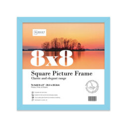 8X8 Light Blue Picture Frame (20.3 X 20.3Cm) Poster, Photo, Artwork, Gallery Wall Or Print - thumbnail 1