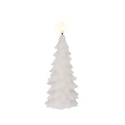 Kaemingk Led Wick Candle Wax Tree Steady Flame Indoor Decoration White  - D.8Cm H.19.5Cm - thumbnail 2