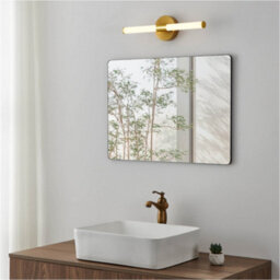 Loops 2 Pack Stylish 60Cm Led Brushed Brass Wall Light For Modern Bathroom Design - thumbnail 3