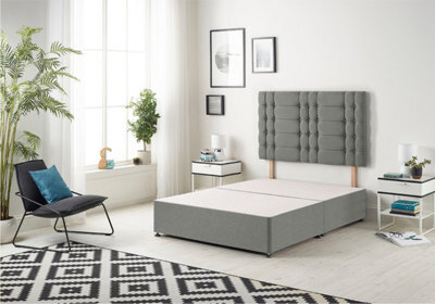 Somnior Beds Somnior Linen Silver Bliss Divan Base With Headboard - Small Double - image 1