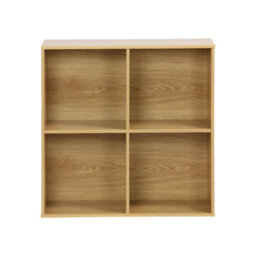 Sweeek - Shelf / Bookcase With Light Wood-Effect Finish 4 Compartments W 70 X D 35 X H 70 Cm    Kompo - thumbnail 6