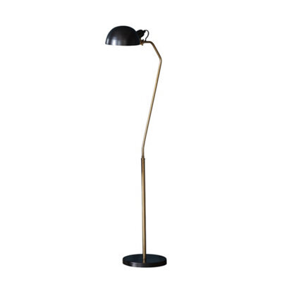 Luminosa Lighting Luminosa Largo Task Floor Lamp Satin Black, Aged Brass Paint - image 1
