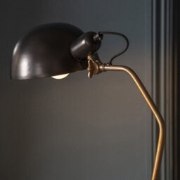 Luminosa Lighting Luminosa Largo Task Floor Lamp Satin Black, Aged Brass Paint - thumbnail 2