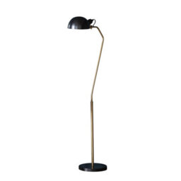 Luminosa Lighting Luminosa Largo Task Floor Lamp Satin Black, Aged Brass Paint - thumbnail 1