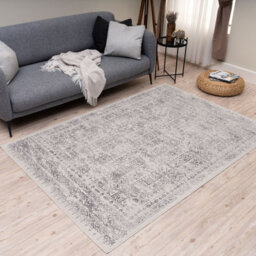 The Rugs Montana Cream Grey Oriental Area Rug And Runner Soft Durable Pet Friendly Easy To Clean Living Room Bedroom 3716Cg - thumbnail 2