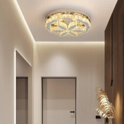 Led Ceiling Light Chandelier Silver Dimmable Remote Control 50X14Cm - thumbnail 3