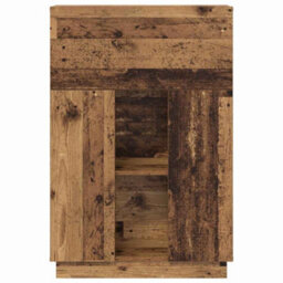 Berkfield Brown Writing Desk Old Wood Engineered Wood Medium - thumbnail 5
