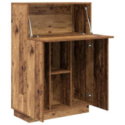 Berkfield Brown Writing Desk Old Wood Engineered Wood Medium - thumbnail 4