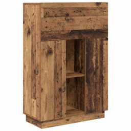 Berkfield Brown Writing Desk Old Wood Engineered Wood Medium - thumbnail 2