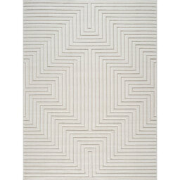 Livabliss Le Mans-Modern White 3D High & Low Pile Textured In- & Outdoor Rug 120 X 170 Cm Easy Care, Non Shedding - thumbnail 1