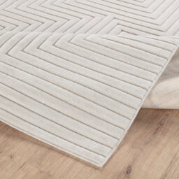 Livabliss Le Mans-Modern White 3D High & Low Pile Textured In- & Outdoor Rug 120 X 170 Cm Easy Care, Non Shedding - thumbnail 4