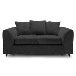 Furnishings For Less UK Monaco Chenille Fabric Sofa Set 3 And 2 Seater Sofa   Black - thumbnail 3