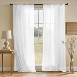 54 To 137Cm  Voile Curtains Net Slot Top Panels - thumbnail 1