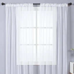 54 To 137Cm  Voile Curtains Net Slot Top Panels - thumbnail 3