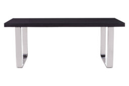 Orsina Stylish Large Black Dining Table, Spacious Kitchen Table, Modern Lounge Table, Black Table For Outdoor Patio