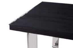 Orsina Stylish Large Black Dining Table, Spacious Kitchen Table, Modern Lounge Table, Black Table For Outdoor Patio - thumbnail 4