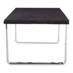 Orsina Stylish Large Black Dining Table, Spacious Kitchen Table, Modern Lounge Table, Black Table For Outdoor Patio - thumbnail 3