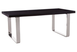 Orsina Stylish Large Black Dining Table, Spacious Kitchen Table, Modern Lounge Table, Black Table For Outdoor Patio - thumbnail 2