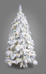 Best Artificial 7Ft Pre Lit Pearl Led Heavy Snow Flocked Arbol Christmas Tree With Extra Large Downward Sweeping Hinged Branches - thumbnail 5
